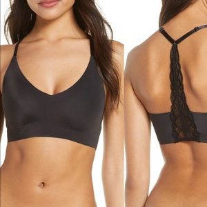 True & Co True Body Triangle Lace Black Bralette